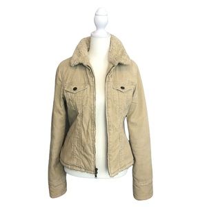 Abercrombie Corduroy Fur Lined Jacket